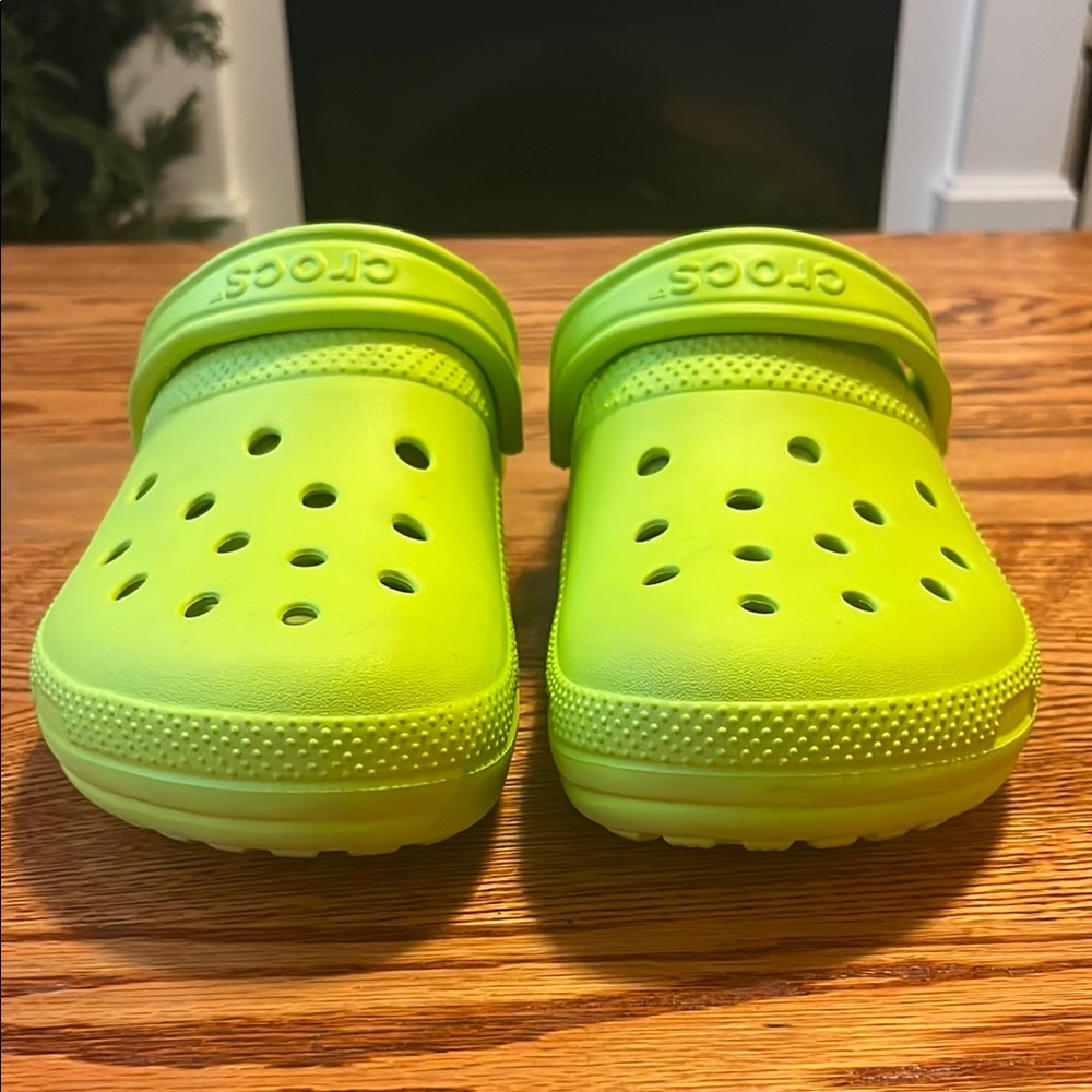 Crocs Fluff Lined Lime Green Clogs - image 2